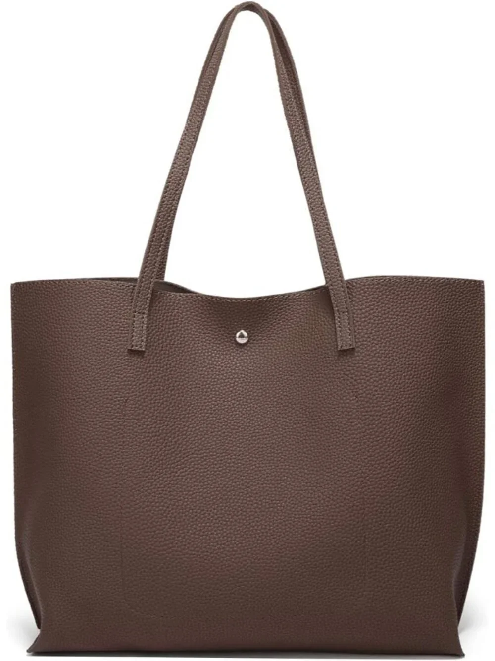 Women's Coffee Soft Faux Leather Tassel Style Handbag Tote Shoulder Bag